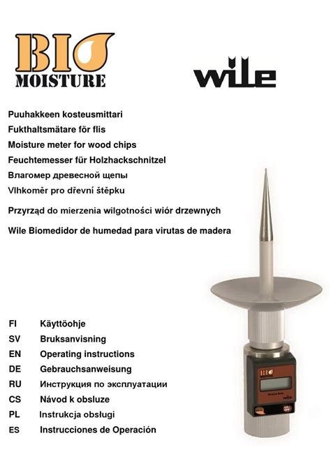 wile 27 manual|wile bio moisture meter manual.